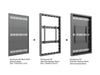 Multibrackets M Pro Series Enclosure 50" Wall Slim Medium Black Signage Display Enclosures Multibrackets