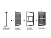 Multibrackets M Pro Series Enclosure 50" Wall Slim Medium Black Signage Display Enclosures Multibrackets