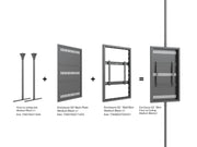 Multibrackets M Pro Series Enclosure 50" Wall Slim Medium Black Signage Display Enclosures Multibrackets