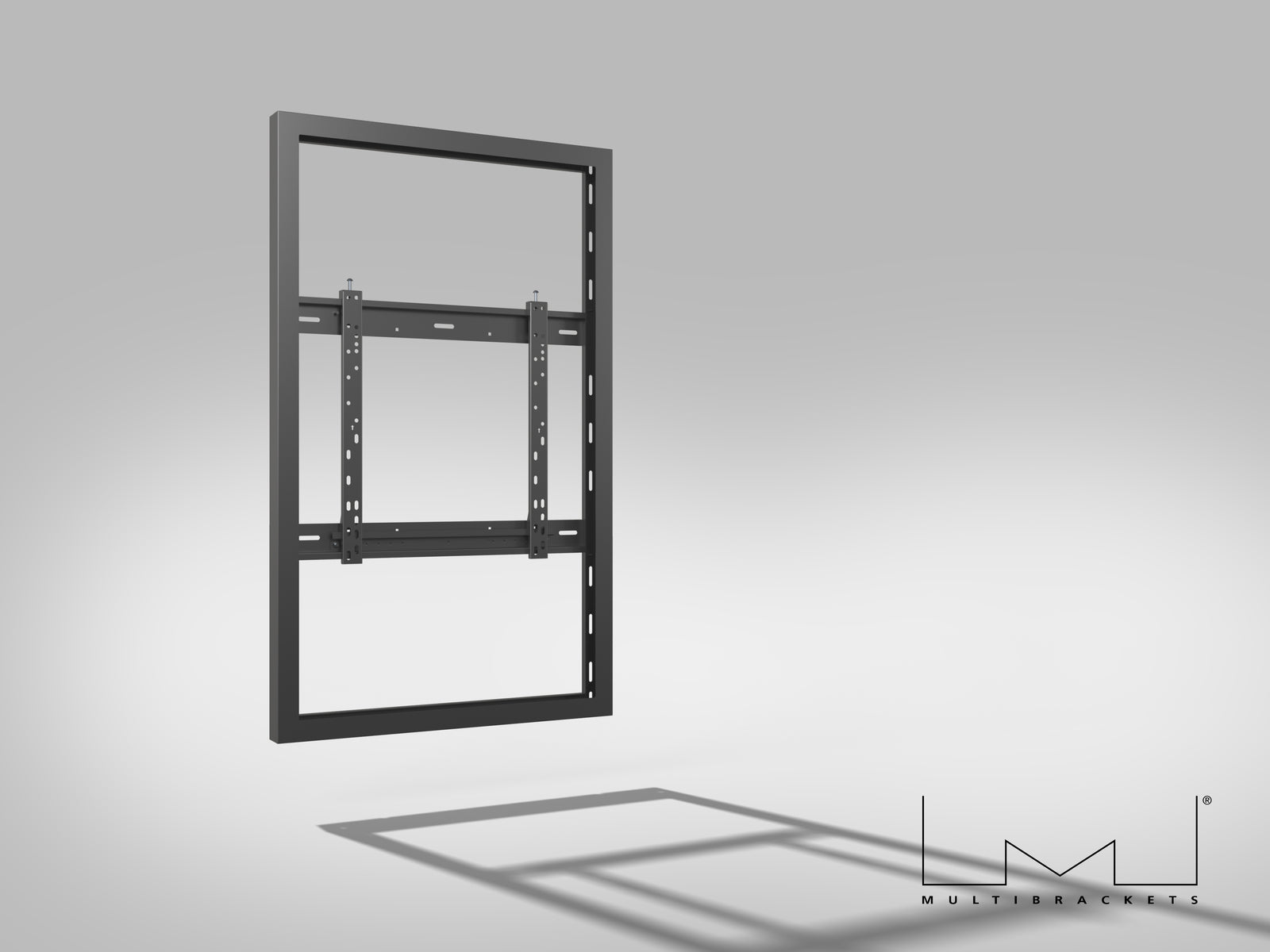 Multibrackets M Pro Series Enclosure 50" Wall Slim Medium Black Signage Display Enclosures Multibrackets