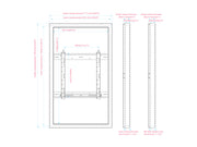 Multibrackets M Pro Series Enclosure 50" Wall Slim Medium Black Signage Display Enclosures Multibrackets