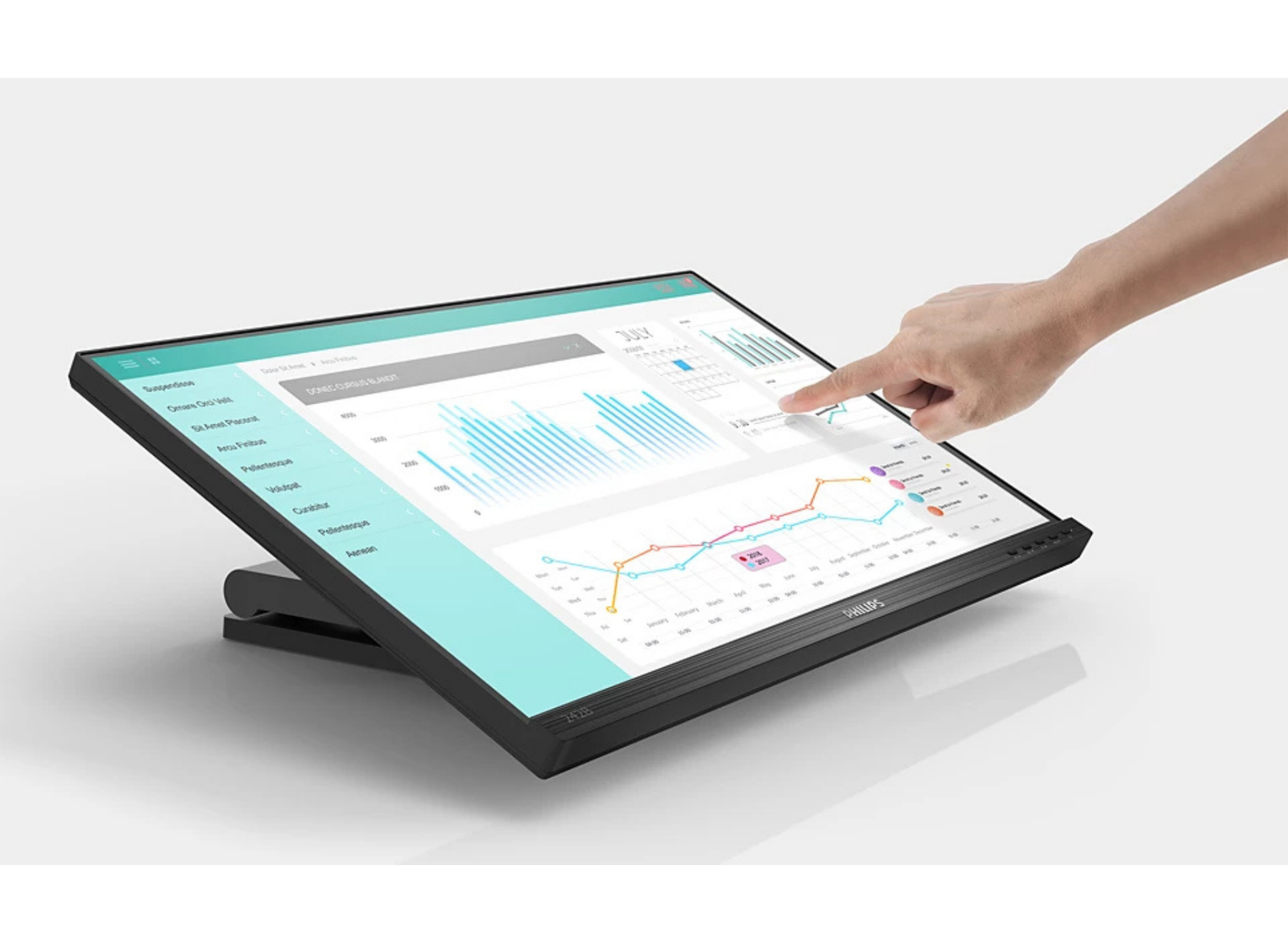 Philips 23.8" Full HD LCD Monitor With SmoothTouch | 242B1TC/00 Touchscreen Monitor Philips