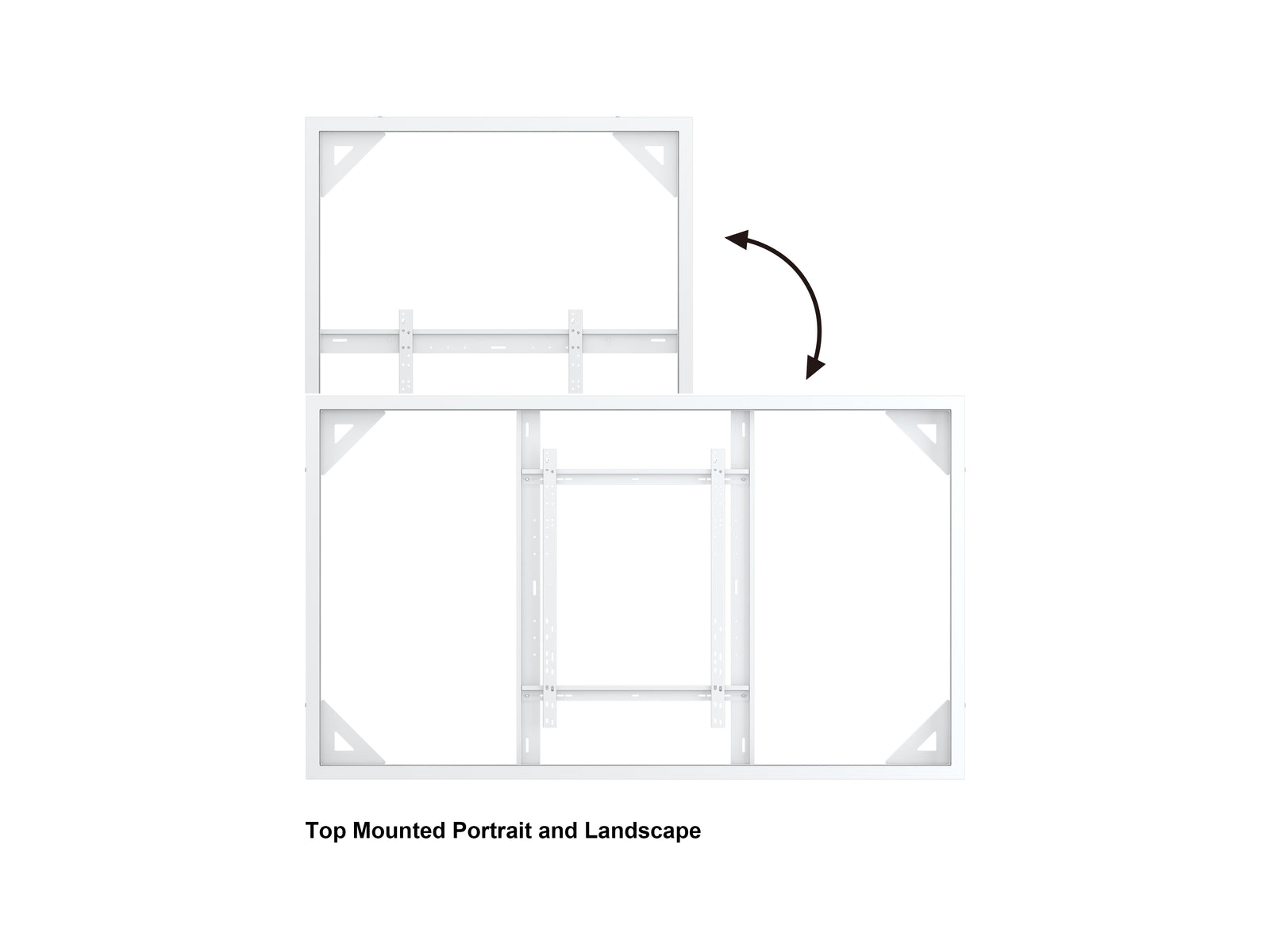 Multibrackets M Pro Series Enclosure 85" Wall Slim Large White Signage Display Enclosures Multibrackets