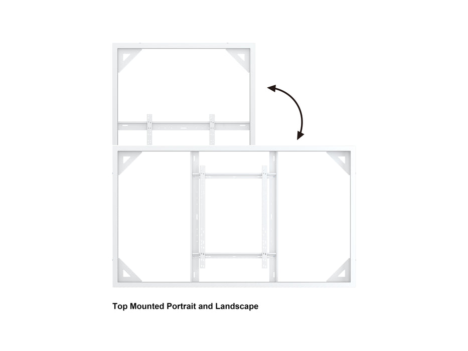 Multibrackets M Pro Series Enclosure 85" Wall Slim Large White Signage Display Enclosures Multibrackets