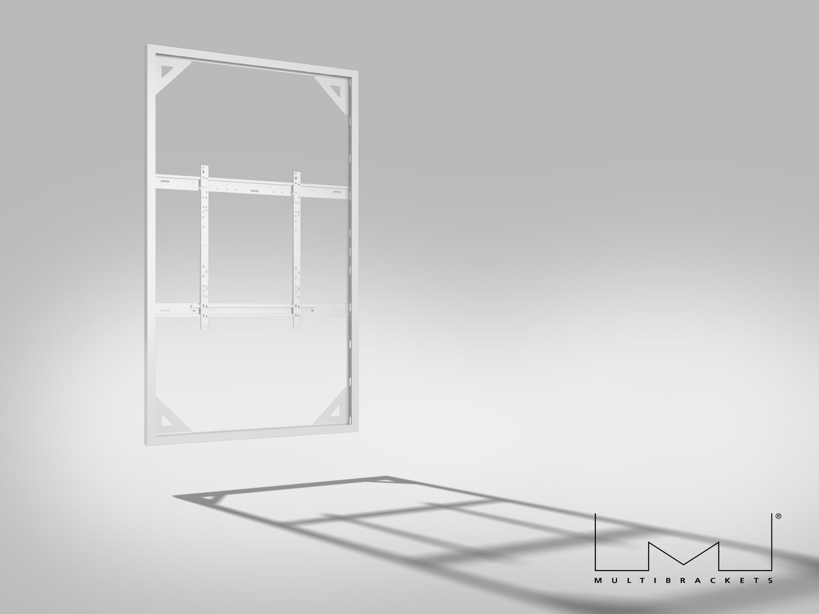 Multibrackets M Pro Series Enclosure 85" Wall Slim Large White Signage Display Enclosures Multibrackets
