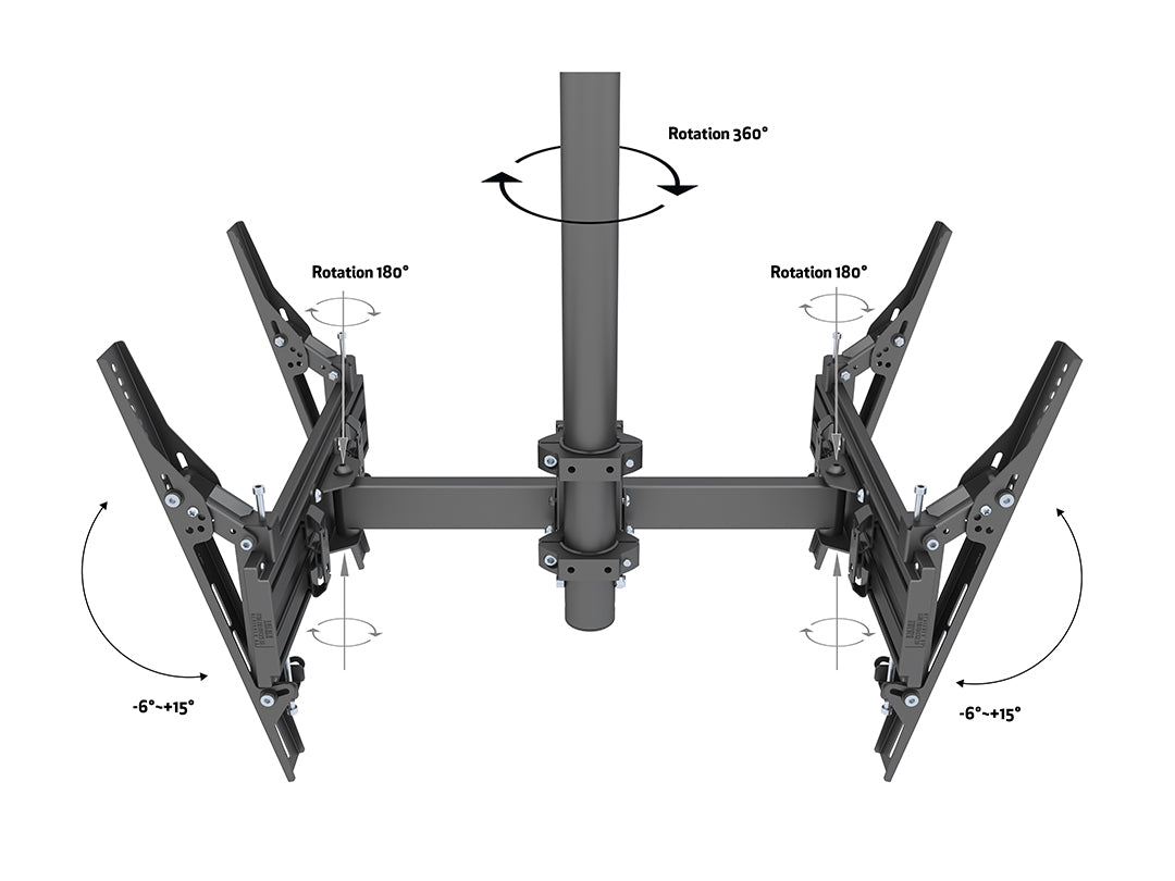 Multibrackets MBC2UPV Display Ceiling Mount Pro Ceiling Mount Bracket Multibrackets