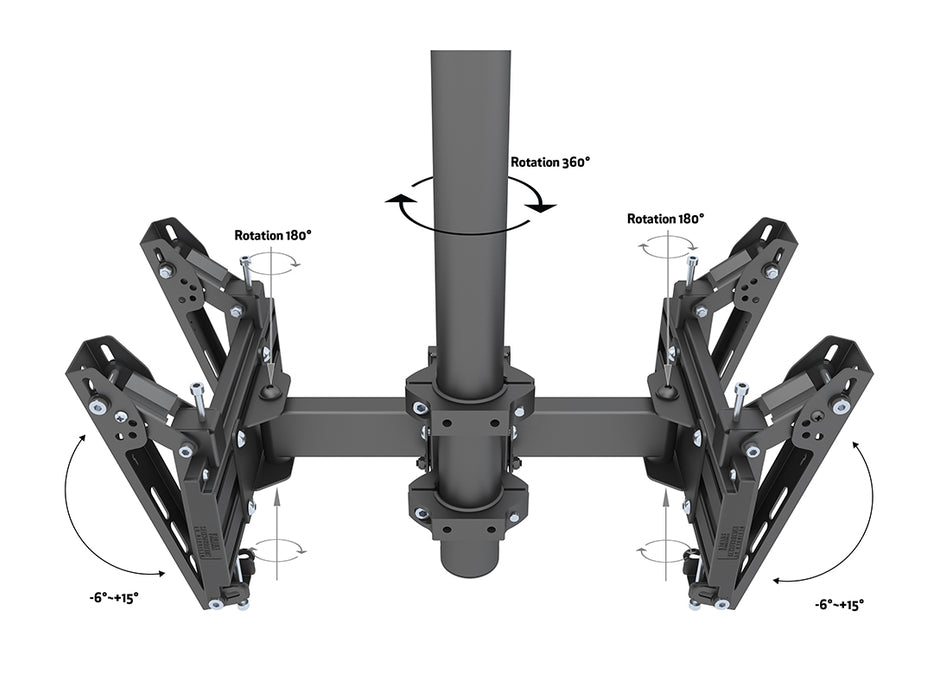 Multibrackets M Pro Series Dual Bracket V-Shape - (32"-43")