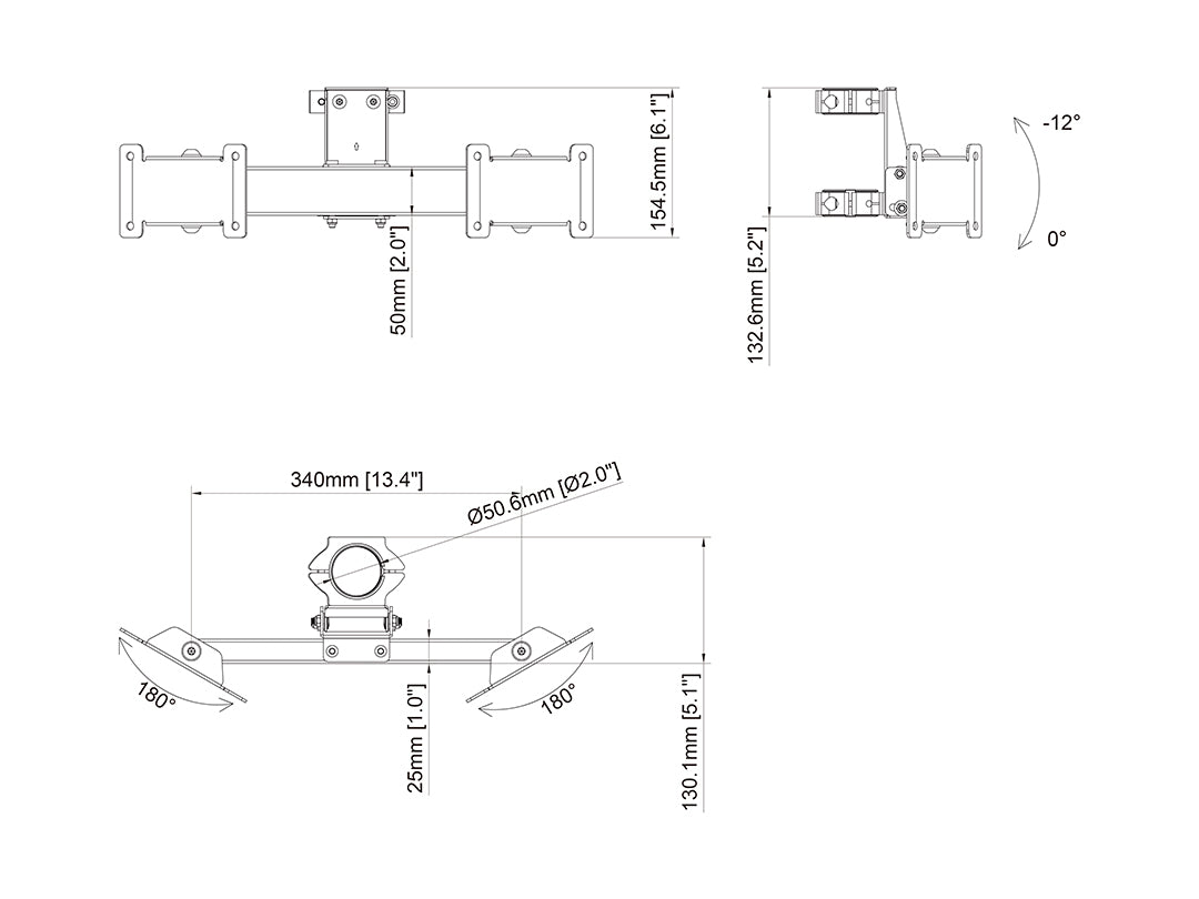 Multibrackets M Pro Series Dual Bracket V-Shape - (32"-43") Mounting Accessory Multibrackets