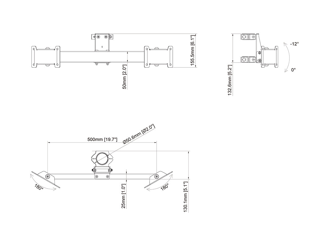 Multibrackets M Pro Series Dual Bracket V-Shape - (46"-65") Mounting Accessory Multibrackets