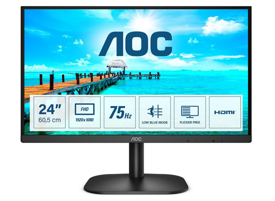 AOC 24B2XHM2 23.8" 75Hz 4ms Full HD Desktop Monitor