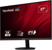ViewSonic VA2708-2K-HD-2 27” 75Hz QHD Monitor with HDMI & DisplayPort Desktop Monitor ViewSonic