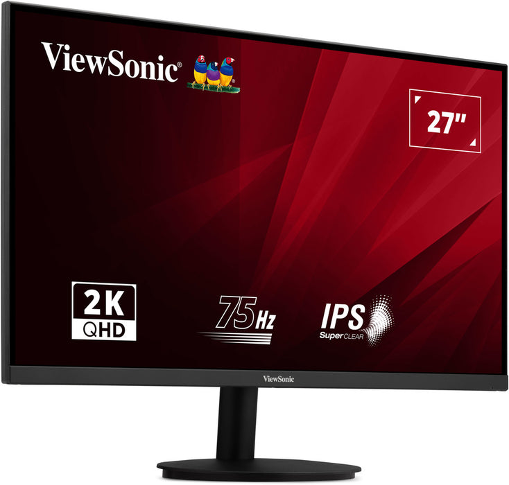ViewSonic VA2708-2K-HD-2 27” 75Hz QHD Monitor with HDMI & DisplayPort Desktop Monitor ViewSonic