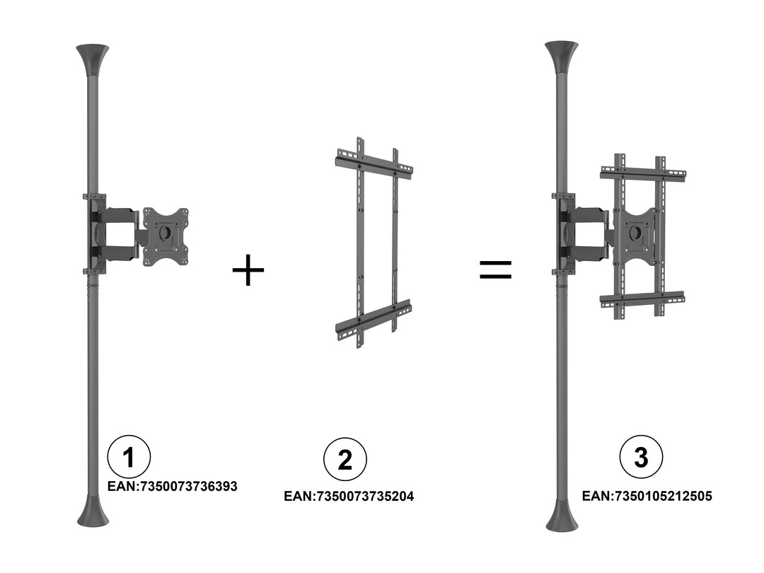 Multibrackets MBFC1FP M Floor to Ceiling Display Mount Pro - Up to 40"-65" Display Floor to Ceiling Display Mount Multibrackets
