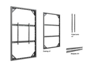 Multibrackets M Pro Series Enclosure 85" Wall Slim Large Black Signage Display Enclosures Multibrackets