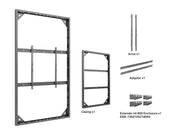 Multibrackets M Pro Series Enclosure 115" Wall Slim Large Black Signage Display Enclosures Multibrackets