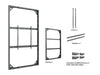 Multibrackets M Pro Series Enclosure 115" Wall Slim Large Black Signage Display Enclosures Multibrackets