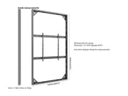 Multibrackets M Pro Series Enclosure 115" Wall Slim Large Black Signage Display Enclosures Multibrackets