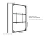 Multibrackets M Pro Series Enclosure 115" Wall Slim Large Black Signage Display Enclosures Multibrackets