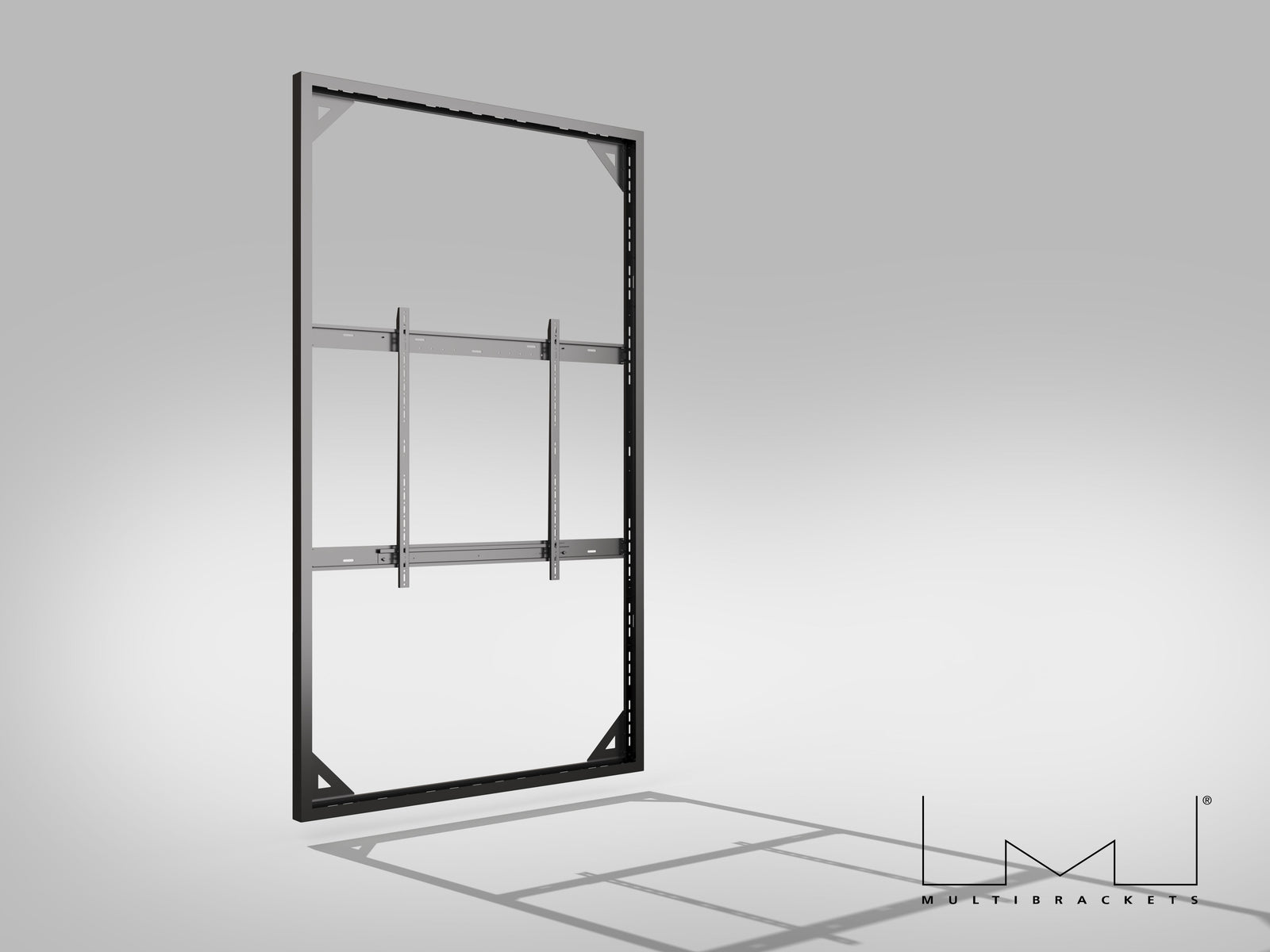 Multibrackets M Pro Series Enclosure 115" Wall Slim Large Black Signage Display Enclosures Multibrackets