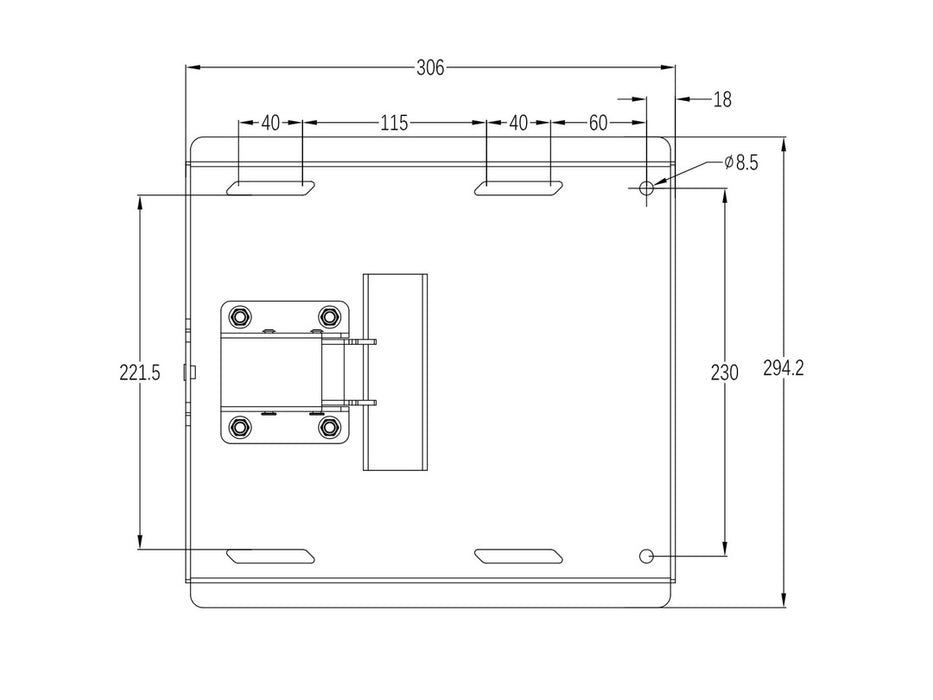 Multibrackets 48" - 69" M Universal 180 Degrees Large Swing Arm | 7350073732647