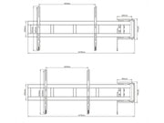 Multibrackets 70" - 86" M Universal Swing Arm 180 Degrees X-Large Black Wall Mount Bracket Multibrackets