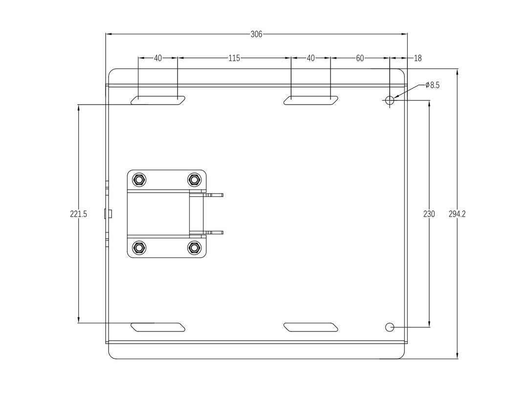 Multibrackets 70" - 86" M Universal Swing Arm 180 Degrees X-Large Black Wall Mount Bracket Multibrackets