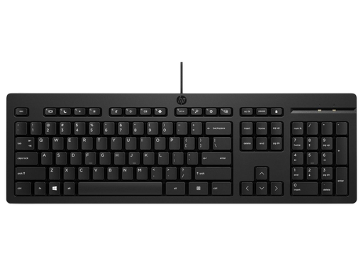 HP 125 USB Wired Keyboard German QWERTZ Full Size Black | 266C9AA#ABD Keyboard & Mouse HP
