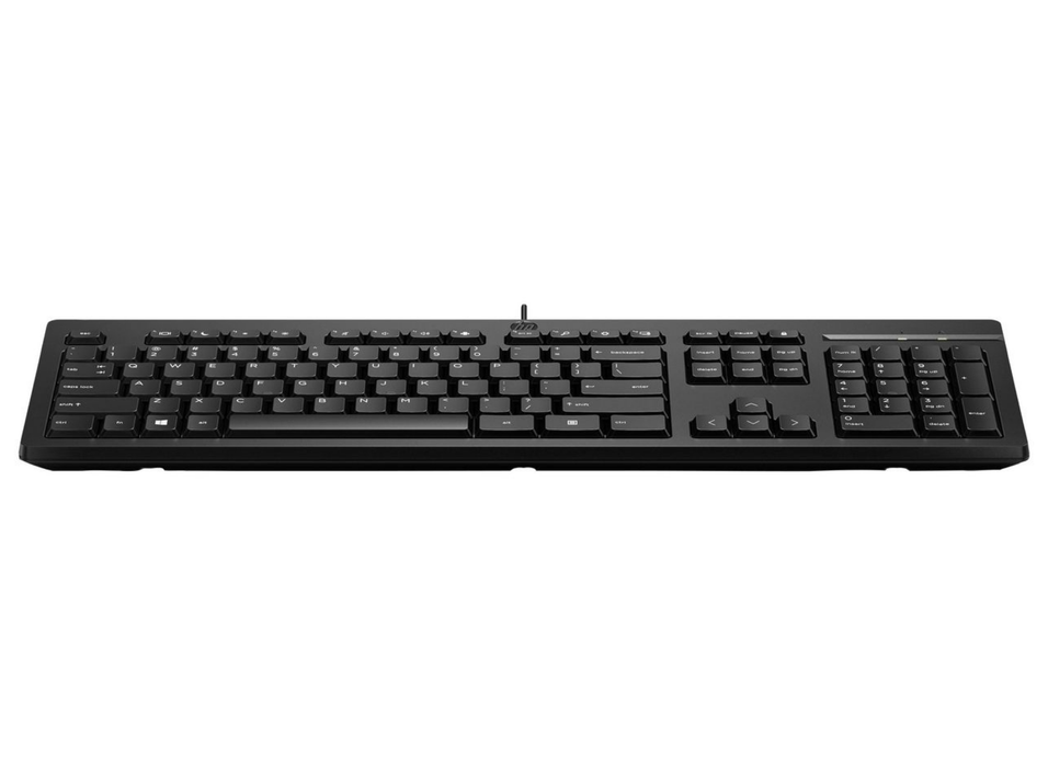HP 125 USB Wired Keyboard German QWERTZ Full Size Black | 266C9AA#ABD Keyboard & Mouse HP