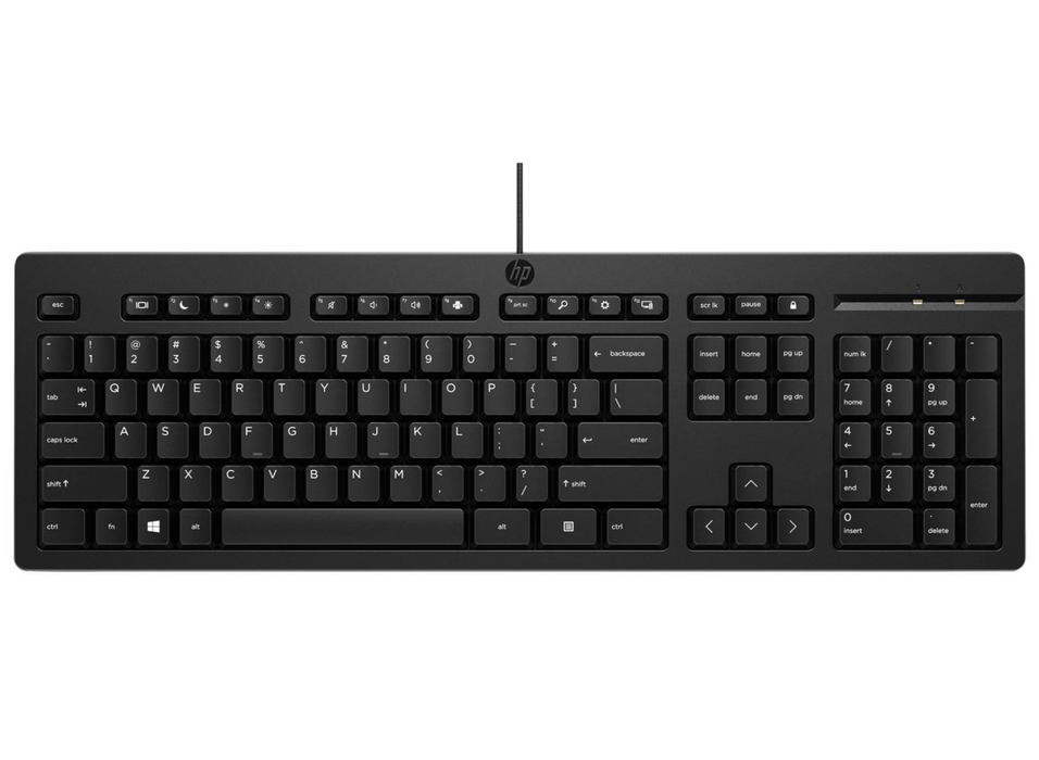 HP 125 Wired Keyboard – Full-Size USB, French Layout (Black) | 266C9AA#ABF