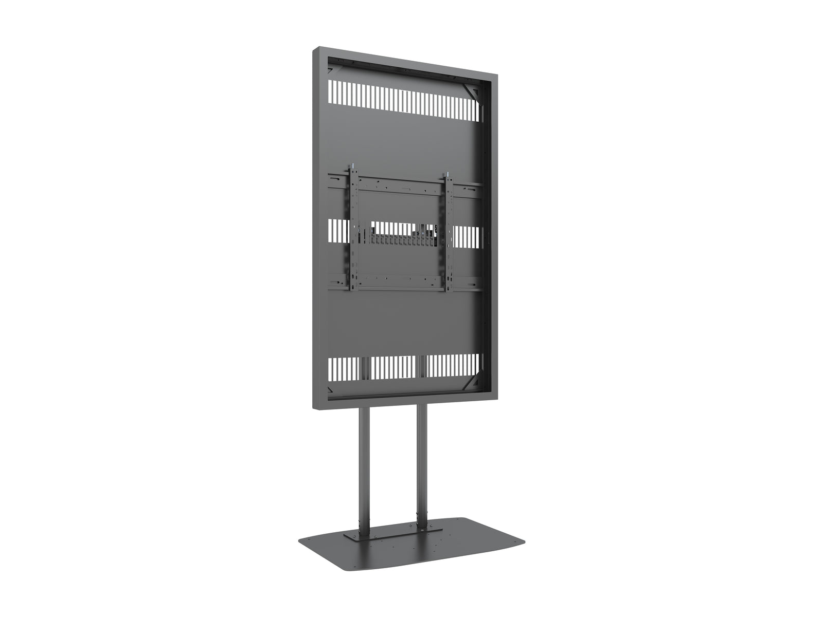 Multibrackets M Pro Series Enclosure 65" Dual Pole Floorbase Signage Display Enclosures Multibrackets