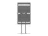 Multibrackets M Pro Series Enclosure 65" Dual Pole Floorbase Signage Display Enclosures Multibrackets