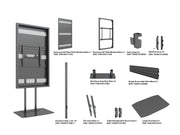 Multibrackets M Pro Series Enclosure 65" Dual Pole Floorbase Signage Display Enclosures Multibrackets