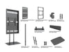 Multibrackets M Pro Series Enclosure 65" Dual Pole Floorbase Signage Display Enclosures Multibrackets