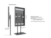 Multibrackets M Pro Series Enclosure 65" Dual Pole Floorbase Signage Display Enclosures Multibrackets