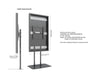 Multibrackets M Pro Series Enclosure 65" Dual Pole Floorbase Signage Display Enclosures Multibrackets