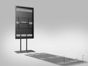Multibrackets M Pro Series Enclosure 65" Dual Pole Floorbase Signage Display Enclosures Multibrackets