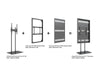 Multibrackets M Pro Series Enclosure 65" Dual Pole Floorbase Signage Display Enclosures Multibrackets