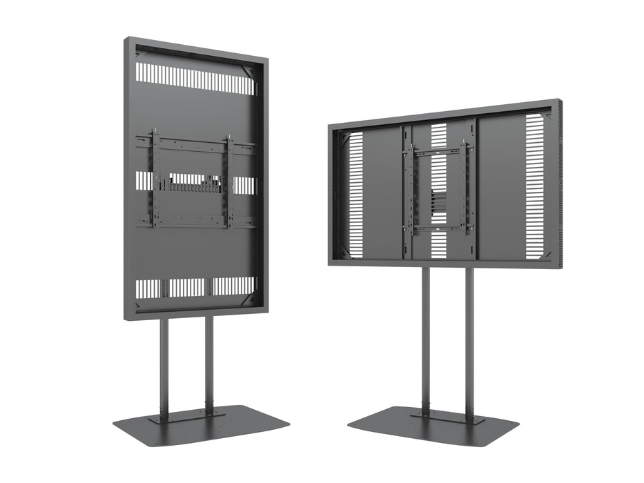Multibrackets M Pro Series Enclosure 65" Dual Pole Floorbase Signage Display Enclosures Multibrackets