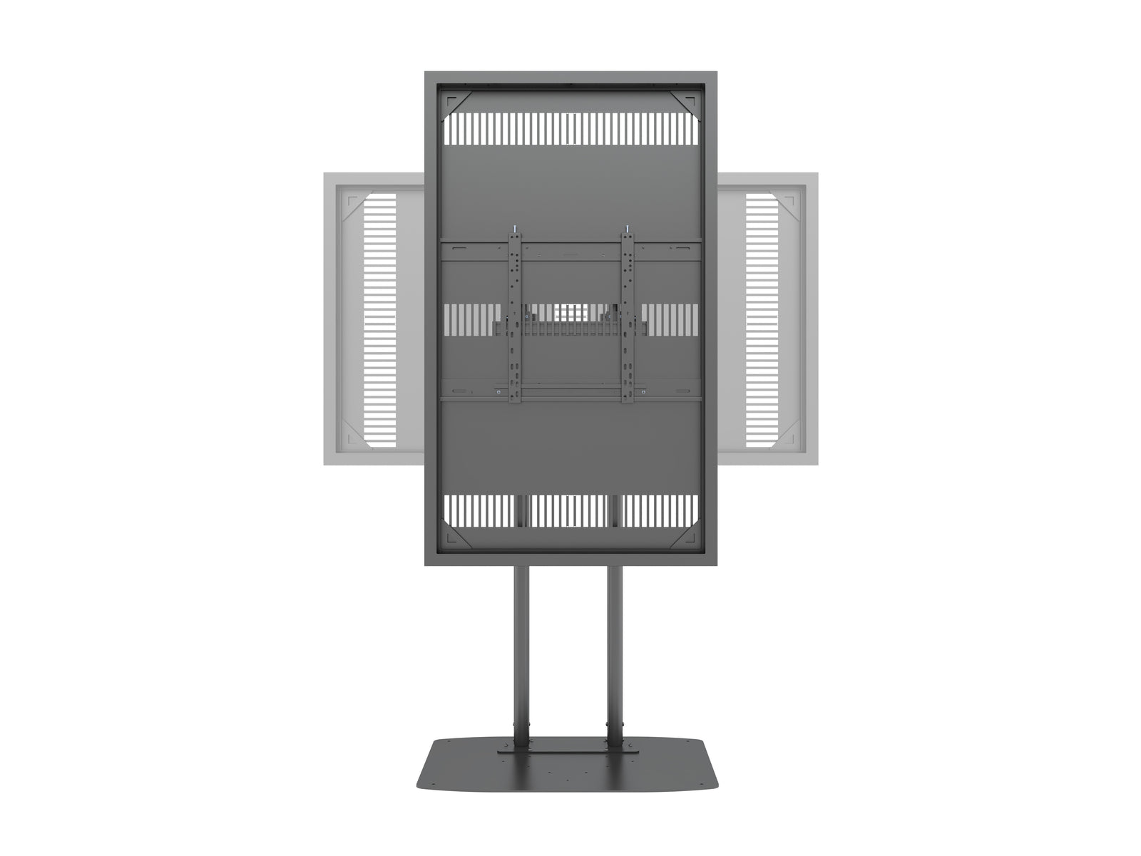 Multibrackets M Pro Series Enclosure 65" Dual Pole Floorbase Signage Display Enclosures Multibrackets