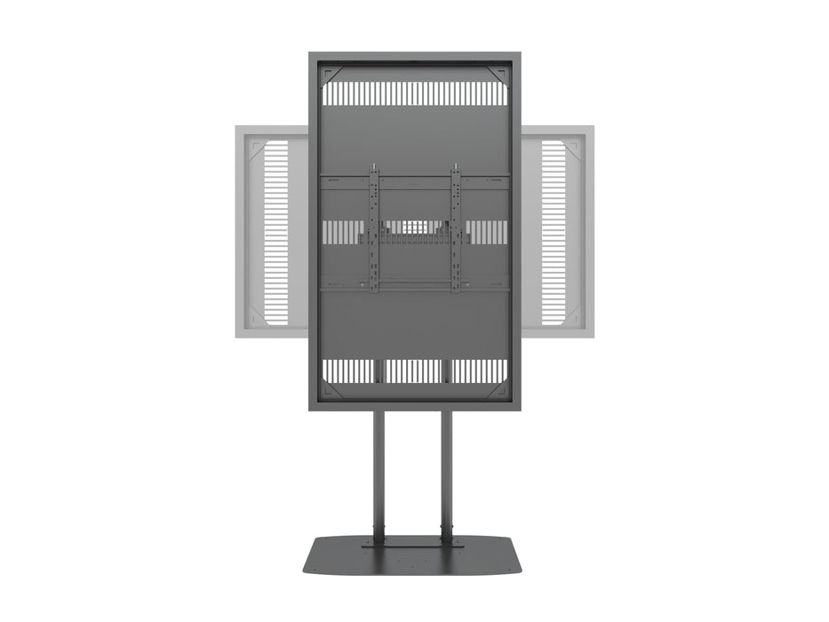 Multibrackets M Pro Series Enclosure 65" Dual Pole Floorbase Signage Display Enclosures Multibrackets