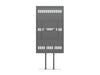 Multibrackets M Pro Series Enclosure 75" Dual Pole Floorbase Signage Display Enclosures Multibrackets