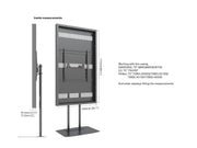 Multibrackets M Pro Series Enclosure 75" Dual Pole Floorbase Signage Display Enclosures Multibrackets