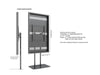 Multibrackets M Pro Series Enclosure 75" Dual Pole Floorbase Signage Display Enclosures Multibrackets