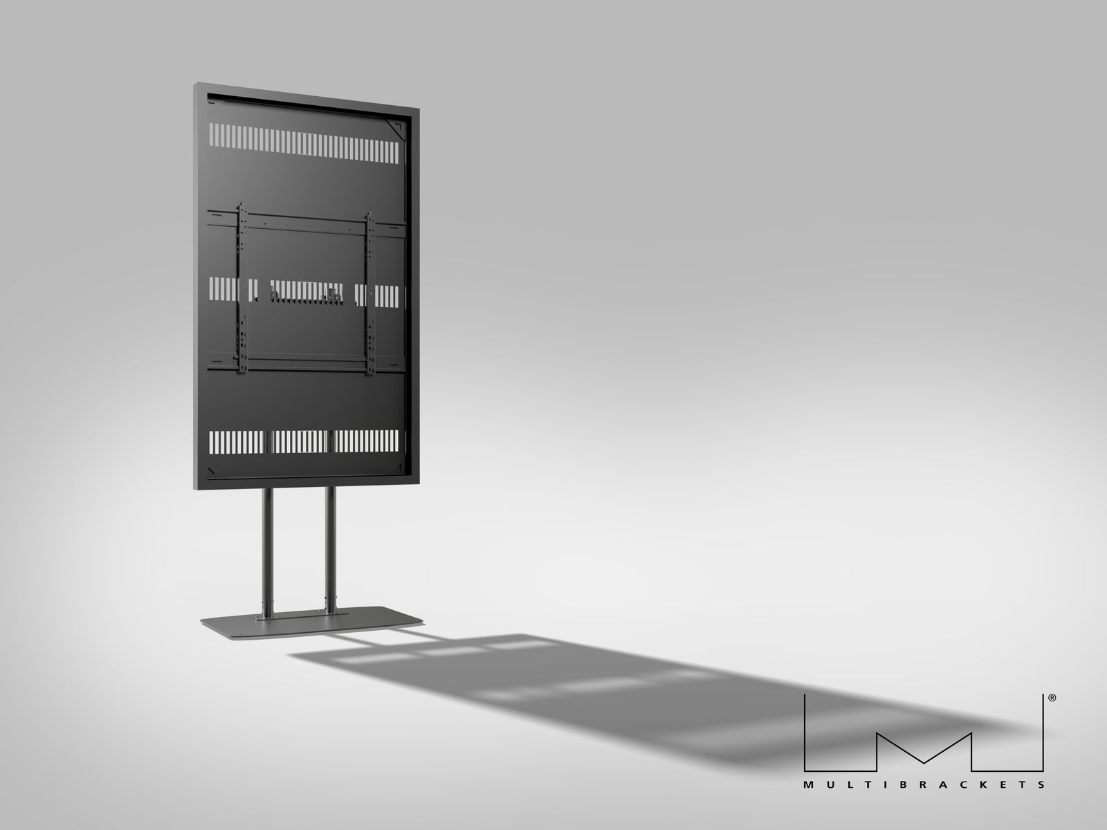 Multibrackets M Pro Series Enclosure 75" Dual Pole Floorbase Signage Display Enclosures Multibrackets