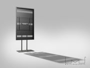 Multibrackets M Pro Series Enclosure 75" Dual Pole Floorbase Signage Display Enclosures Multibrackets