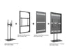 Multibrackets M Pro Series Enclosure 75" Dual Pole Floorbase Signage Display Enclosures Multibrackets