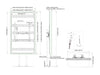 Multibrackets M Pro Series Enclosure 75" Dual Pole Floorbase Signage Display Enclosures Multibrackets