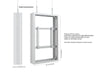 Multibrackets M Pro Series Enclosure 50" Wire Medium B2B White Signage Display Enclosures Multibrackets