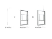 Multibrackets M Pro Series Enclosure 50" Wire Medium B2B White Signage Display Enclosures Multibrackets