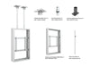 Multibrackets M Pro Series Enclosure 50" Ceilingmount Medium B2B White Signage Display Enclosures Multibrackets